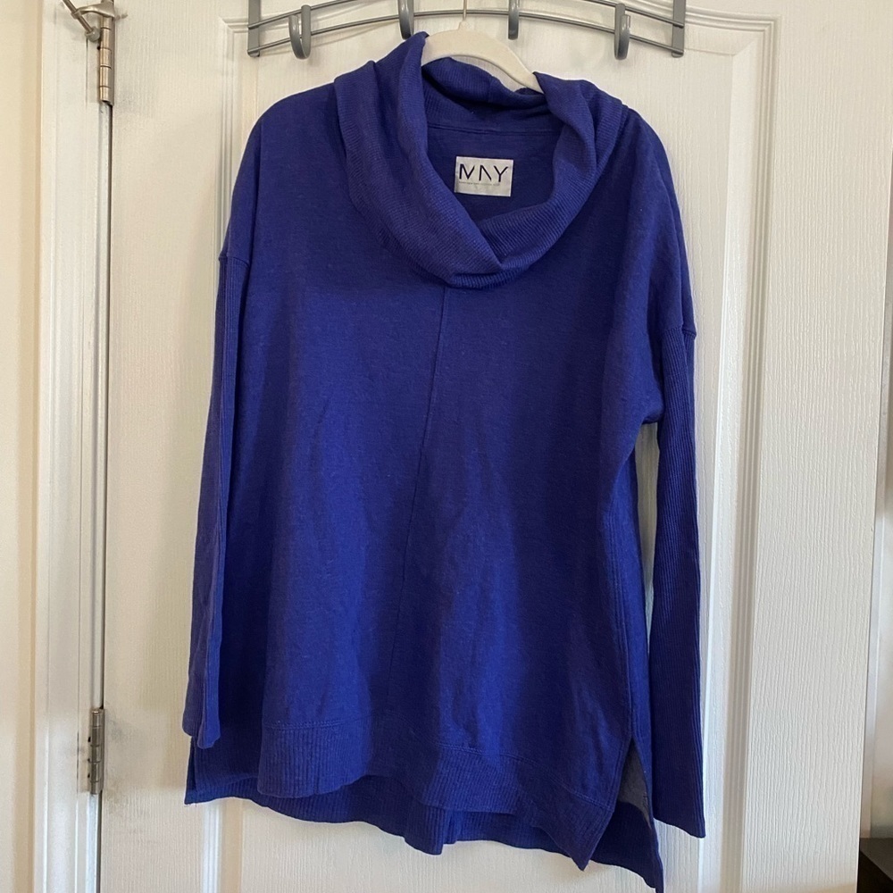 Marc New York Performance Blue Fleece Tunic Thermal/Sweatshirt‎ Top Medium EUC